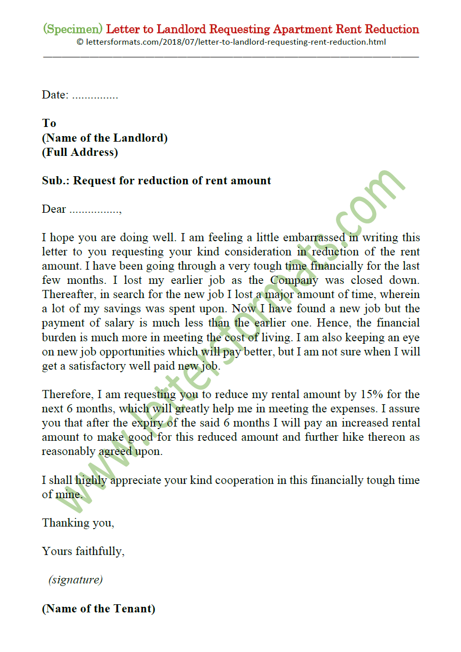 Sample Rental Increase Letter From Landlord Sample Rental Increase Letter From Landlord