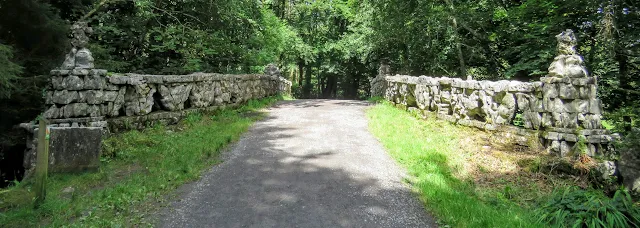 Old stone bridge at Lough Key Forest Park in County Roscommon, Ireland