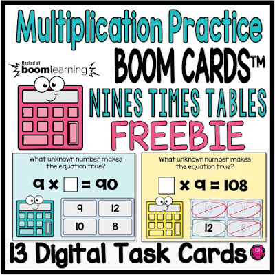 Nines Multiplication Test - Multiples of 9