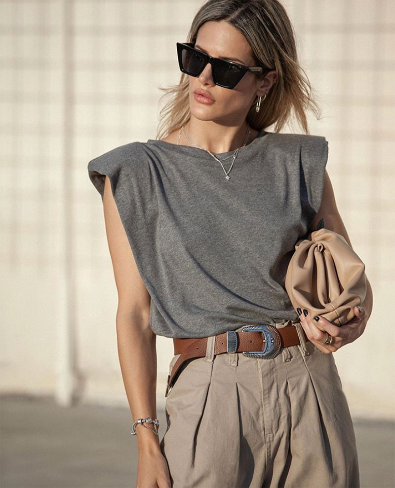 Style File | Mini Trend: Padded Shoulder T-Shirts