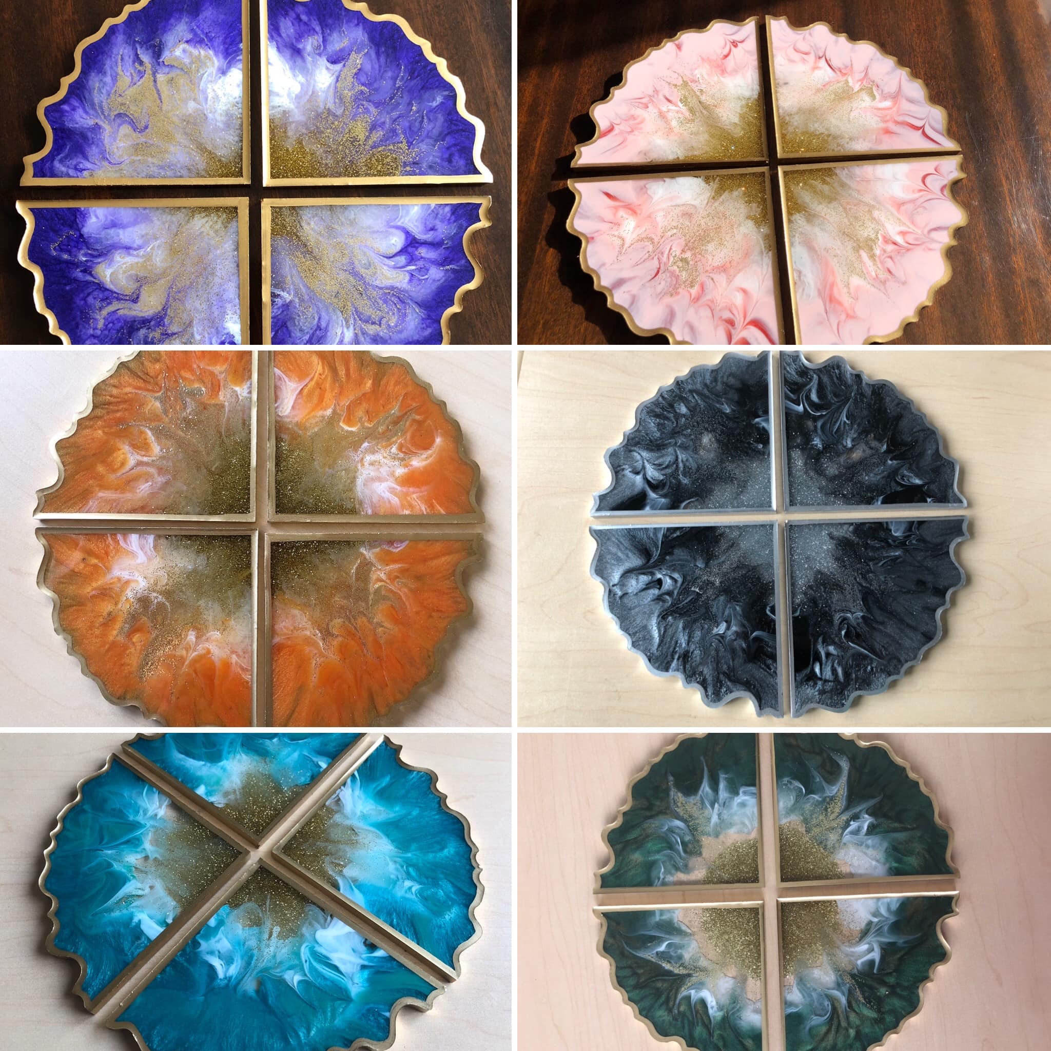 How to Make Glittery Colored Resin Coasters