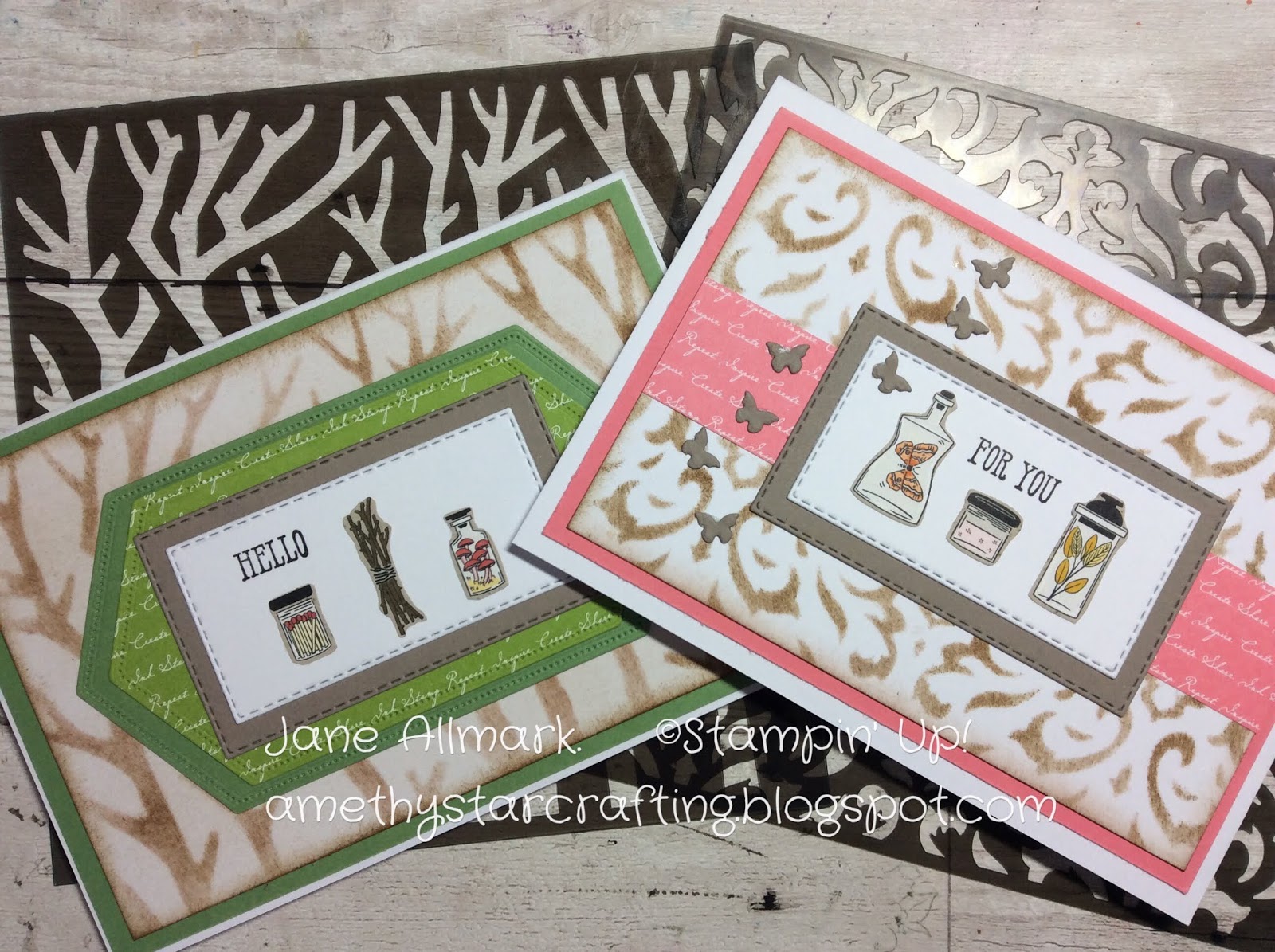 Crafting With Jane Using stencils to create fun backgrounds with