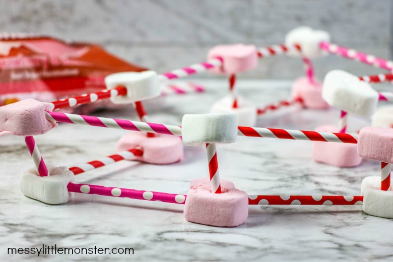 Marshmallow Structures STEM challenge with a Valentine twist! Messy
