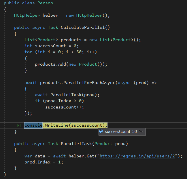 Developer Blog Call the Async method inside the Parallel