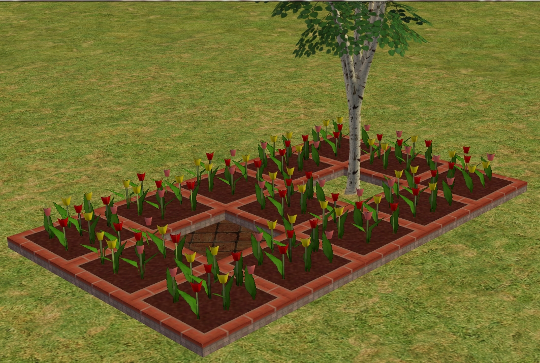 TheNinthWaveSims The Sims 2 My Sims Kingdom Basic Flower Bed For The Sims 2