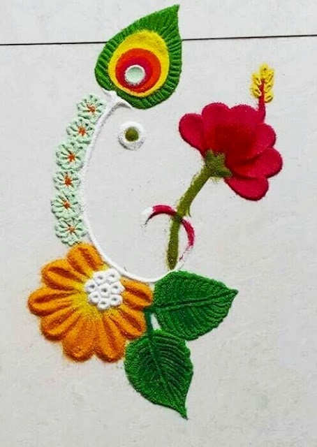 Rangoli Design Images for Ganesh Chaturthi