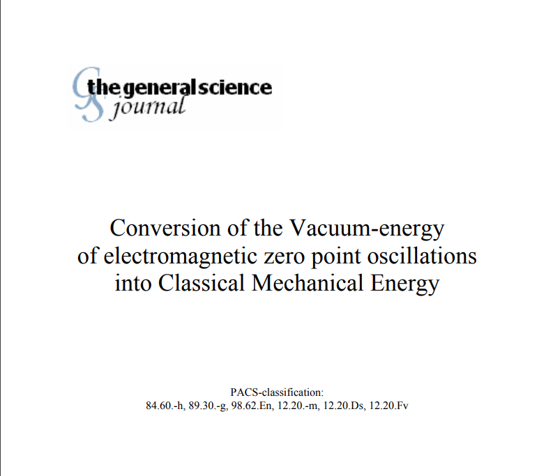 Conversion of the Vacuumenergy of Zero Point