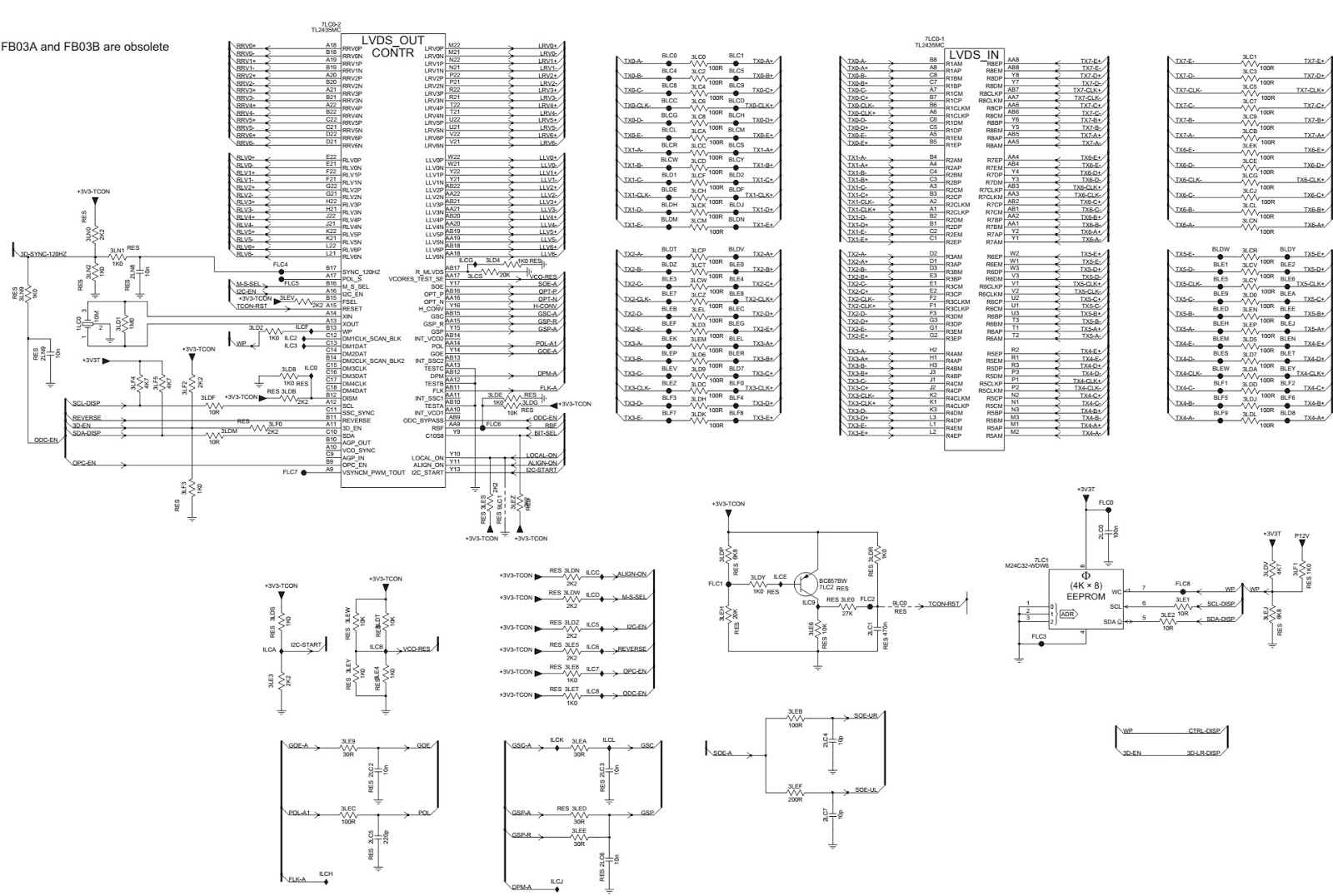 Schematic Diagrams: Philips 37 inch LCD TV – T-Con board – Schematic