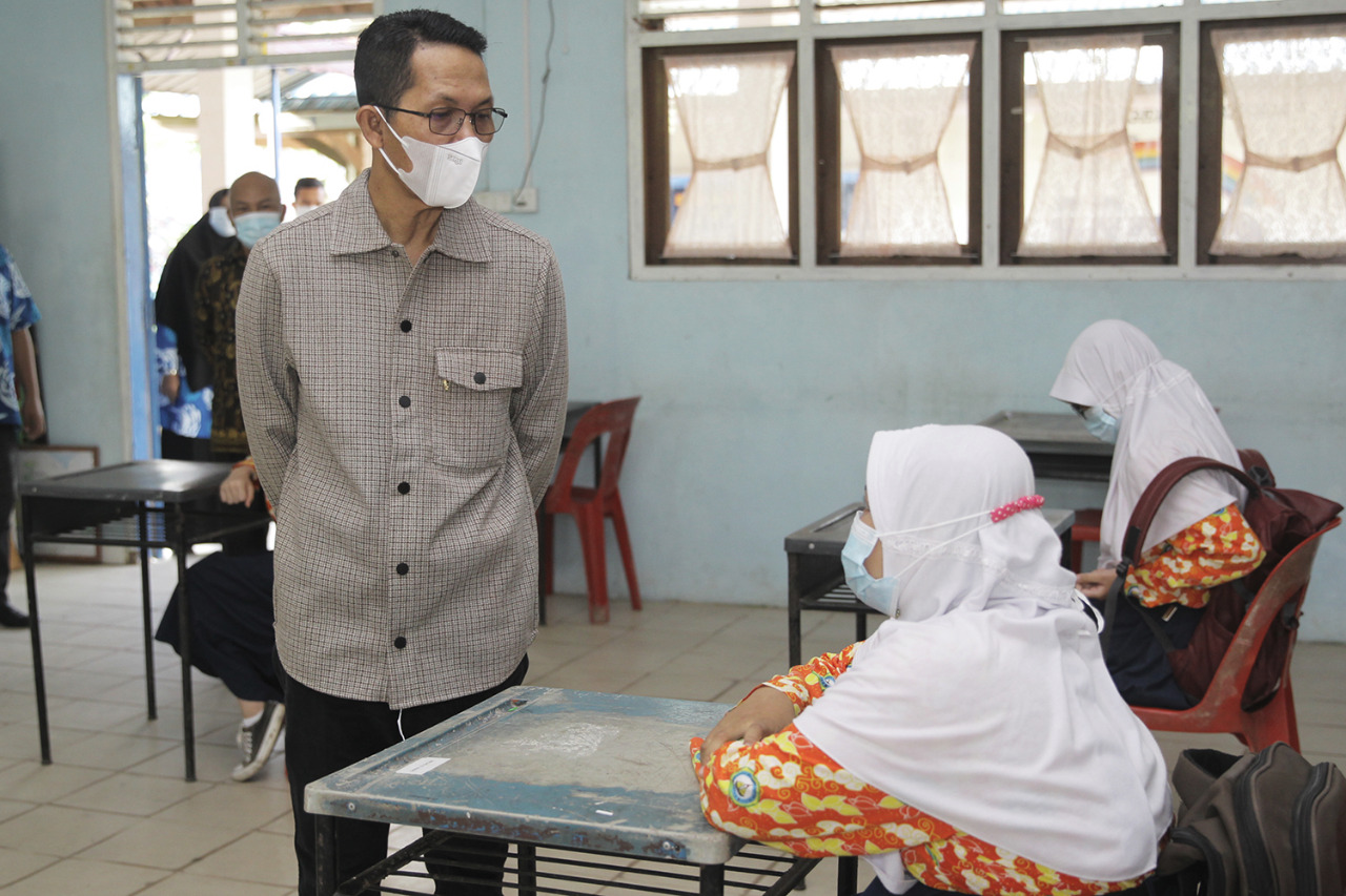 Pastikan Belajar Tatap Muka Terapkan Prokes, Amsakar Tinjau Tiga Sekolah Didua Kecamatan