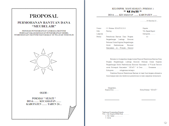 Contoh Proposal Meubelair lengkap dengan Rencana Anggaran Biaya (RAB)
