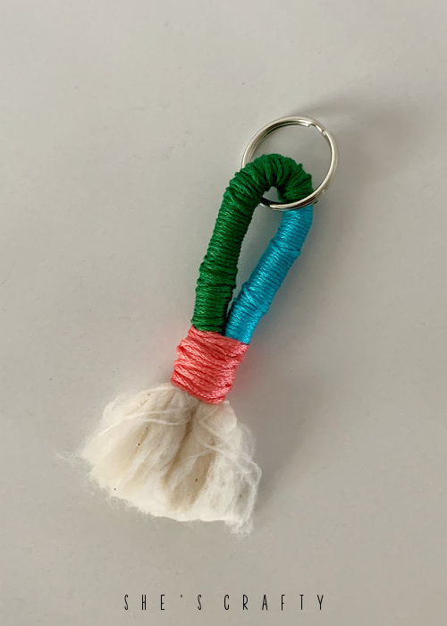 floss wrapped keychain - wrap floss around rope