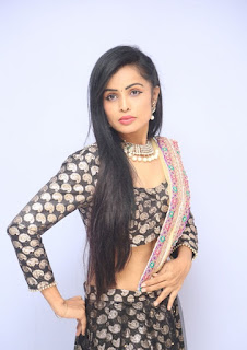 Actress Hashika Dutt Hot Half Saree Photos