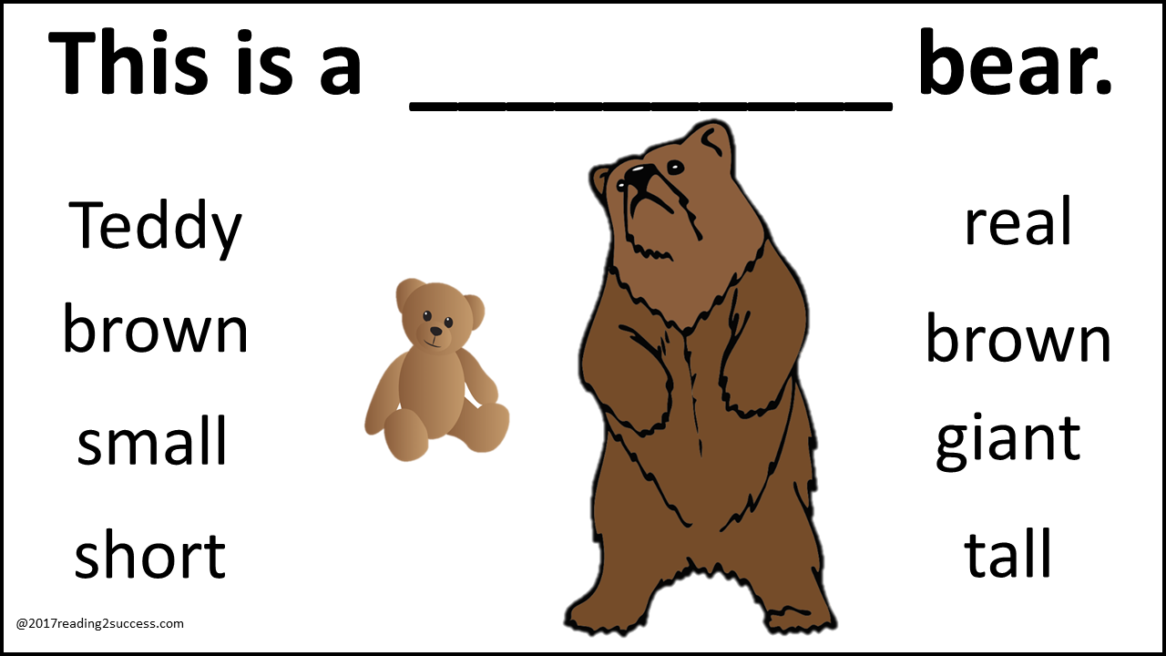 Reading2success: Adjectives to describe people, animals, places, things