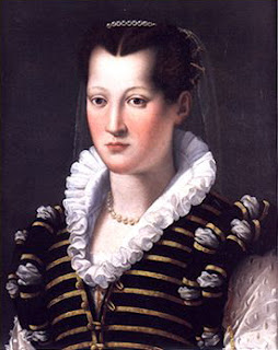 Isabella Romola de' Medici: a portrait painted by Alessandro Allori, at the Uffizi Gallery