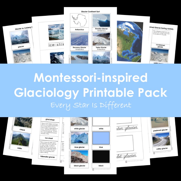 Montessori-inspired Glaciology Printable Pack