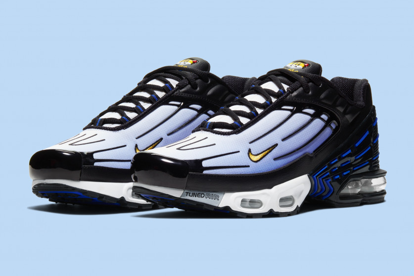 Nike air max plus sales 3 blue and yellow
