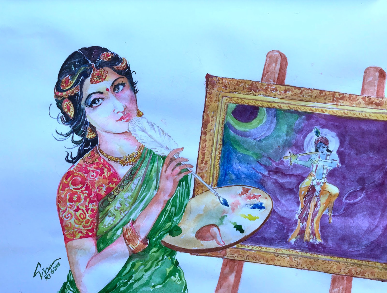 Radha Krishna | Glass painting patterns, Canvas painting designs, Glass  painting designs