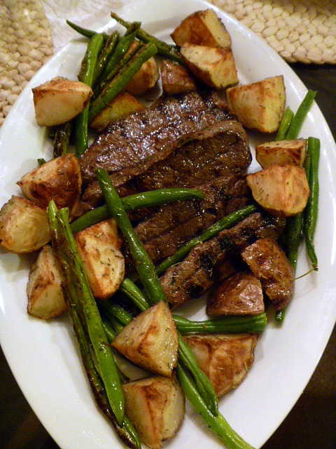 Red Wine and Rosemary Flat Iron Steak  