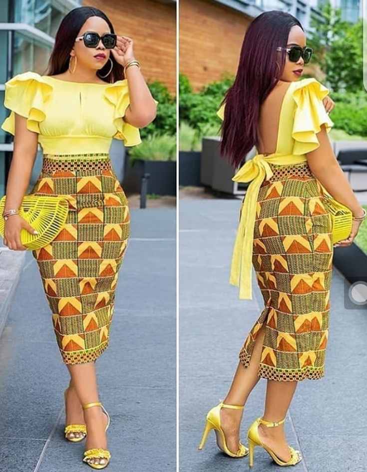 40 Stunning Ankara High Waist Skirt Styles for stylish ladies