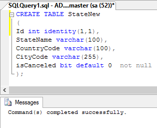 SQL CREATE TABLE Statement|Create sql table with identity