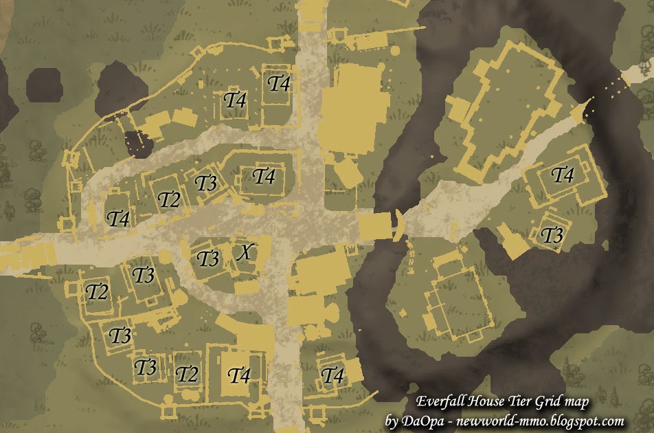 New World Everfall House Tier Grid map