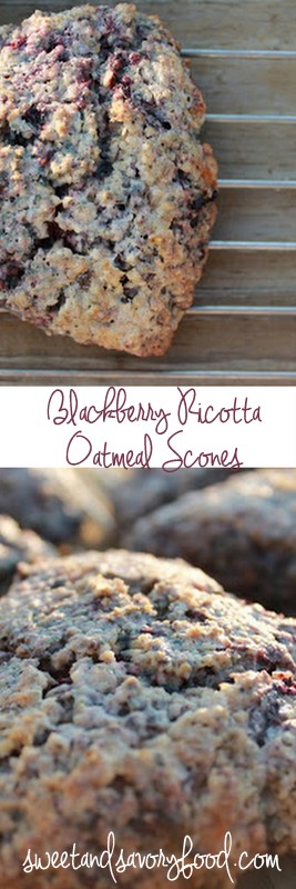 blackberry ricotta oatmeal scones (sweetandsavoryfood.com)