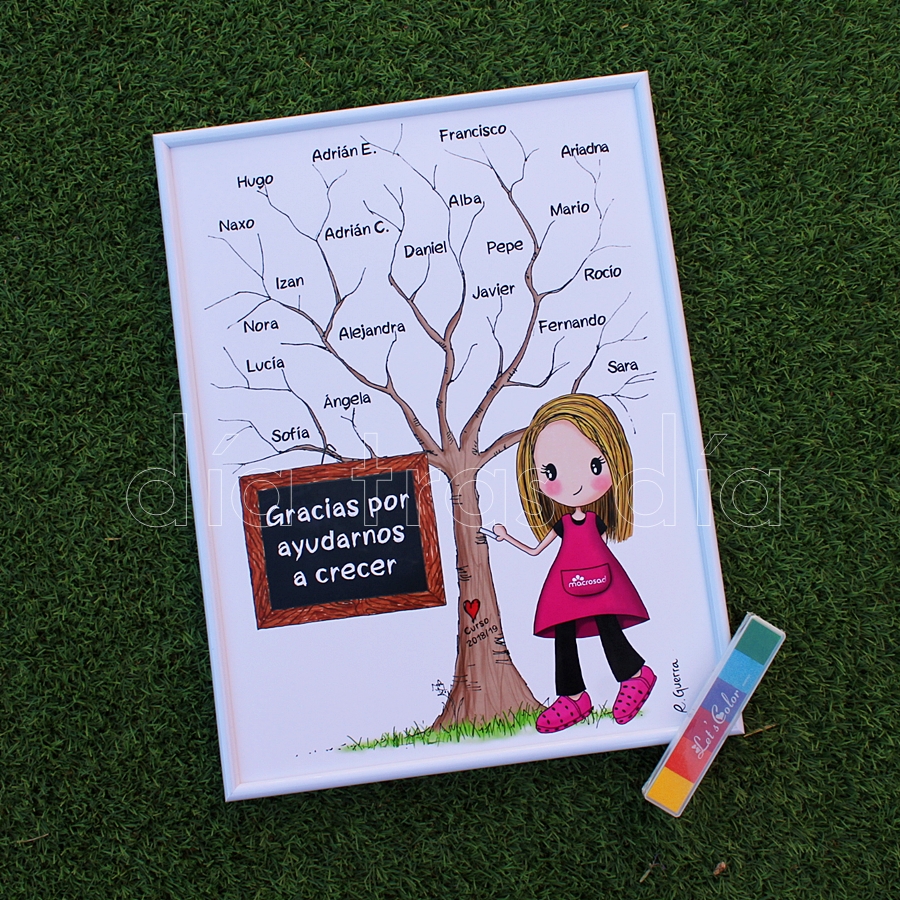 Árbol huellas profe personalizado