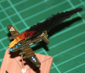 B17 On Fire 1 B17 Bomber Plane Fire Flames 1/600 Tumbling Dice Marker