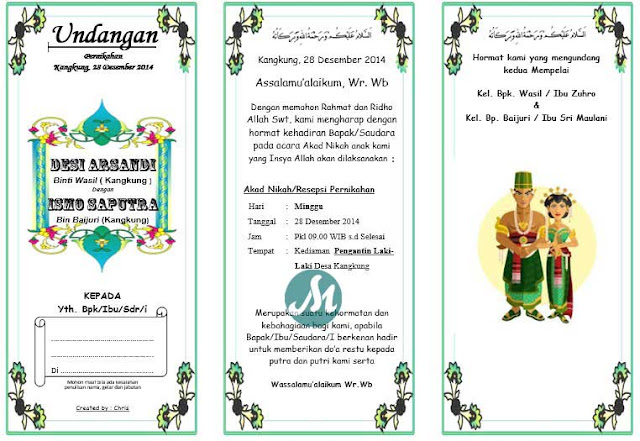 Contoh Walimatul Ursy | Ruang Ilmu