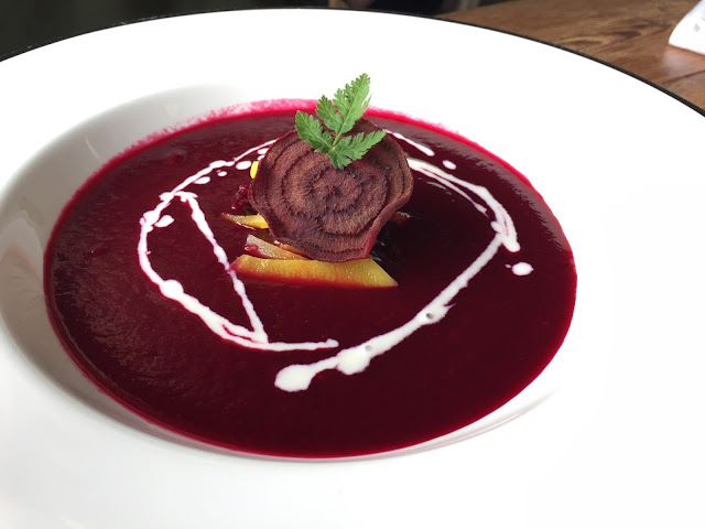 Beetroot soup at the Ethicurean