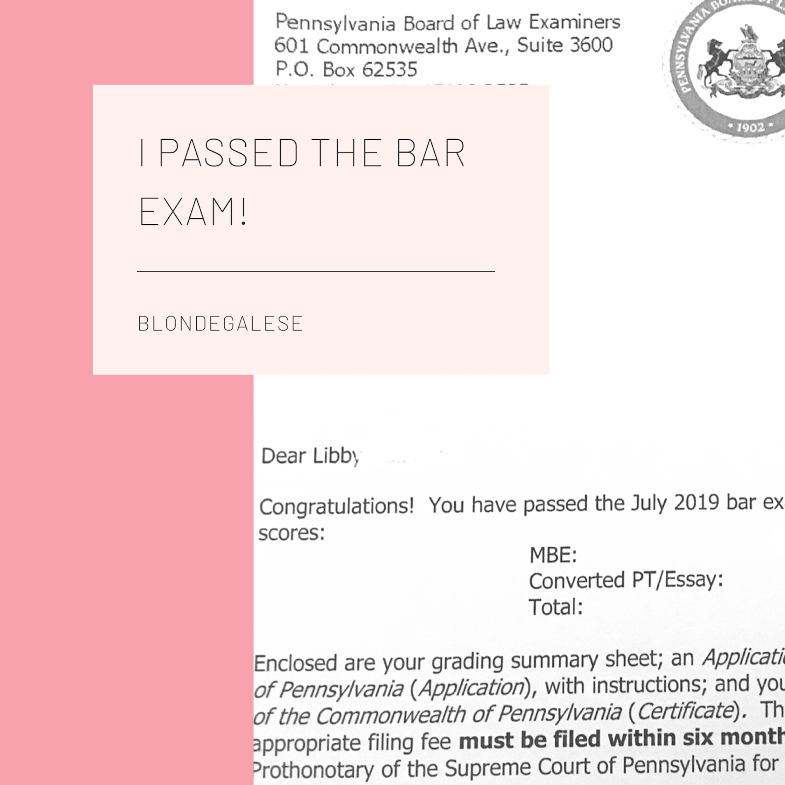 blondegalese I Passed The Bar Exam!