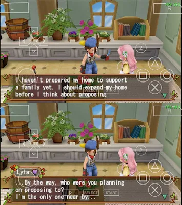 cara cheat ppsspp harvest moon + blue feather