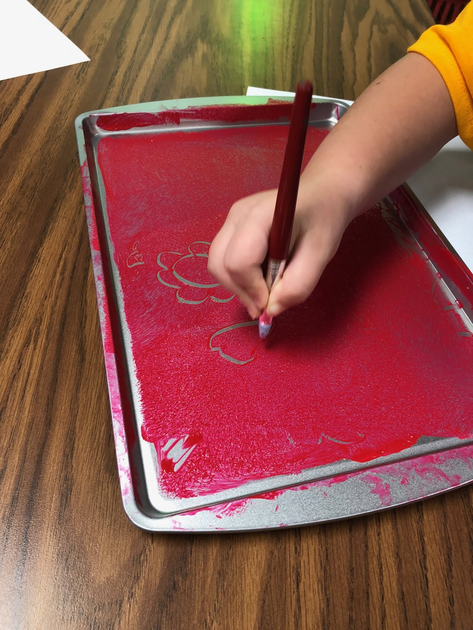 Mrs. Harris' art room kindergarten monoprinting art lesson