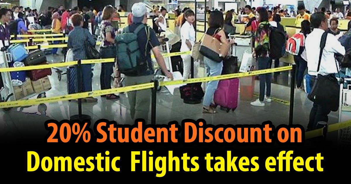 20 Student Discount on Domestic Flights takes effect The Most