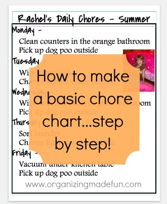 chore chart schedule kids