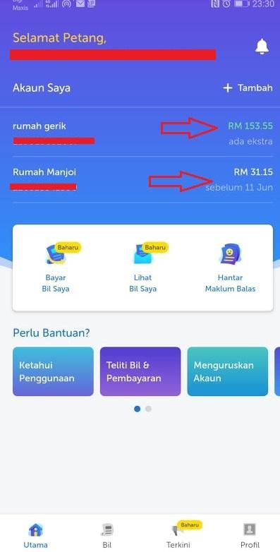 cara bayar bil TNB online