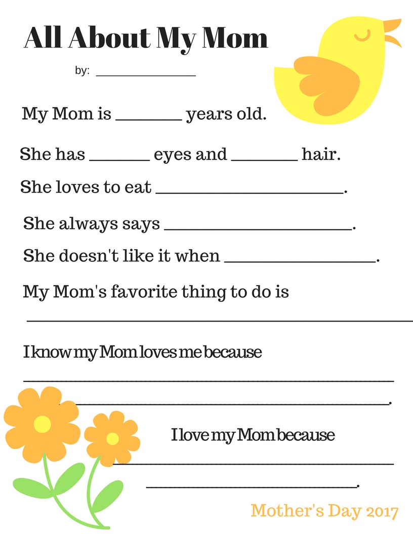 Purple Chickpea: Totally free Printable: Moms Working day Questionnaire image about Free Printable Mother's Day Questionnaire referred to as Crimson Chickpea: No cost Printable: Moms Working day Questionnaire