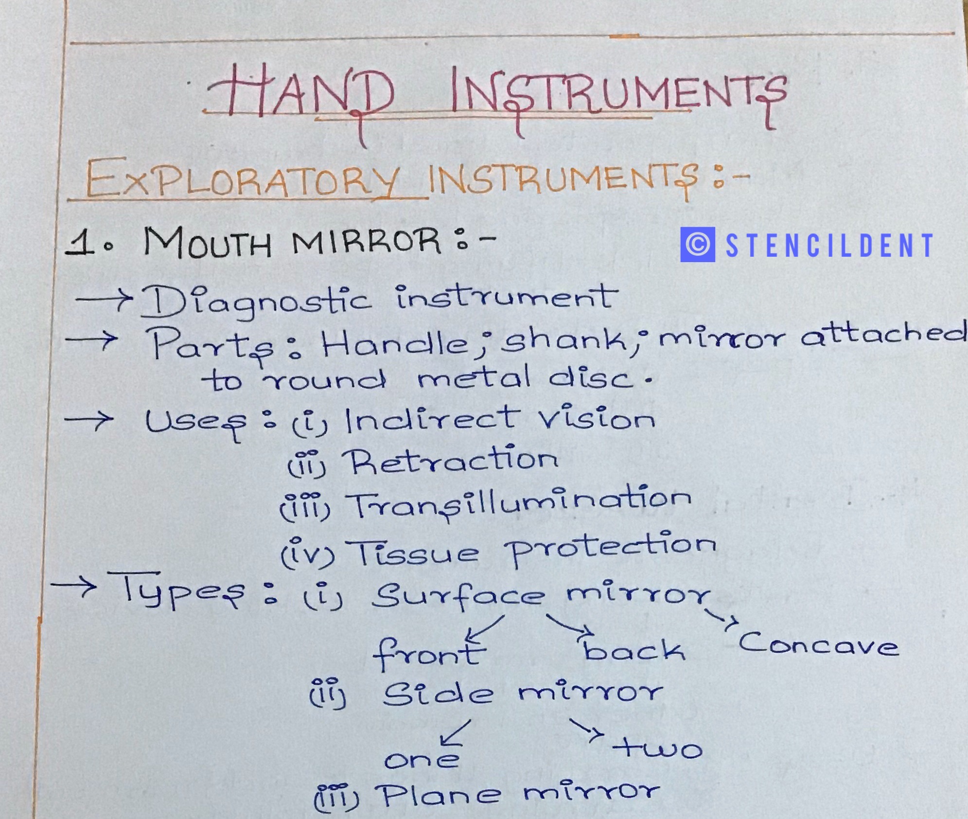 hand instruments in operative dentistry part 1