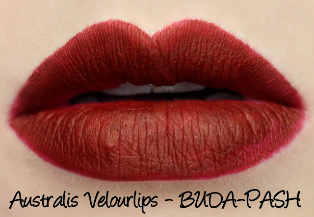 Australis Velourlips Matte Lip Cream - BUDA-PASH Swatches & Review