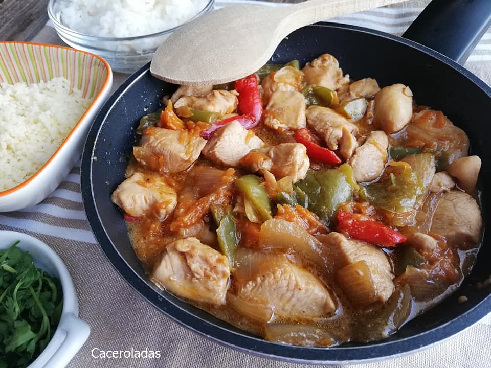 Pollo teriyaki con verduras - Receta fácil, ligera y muy sabrosa |  Caceroladas