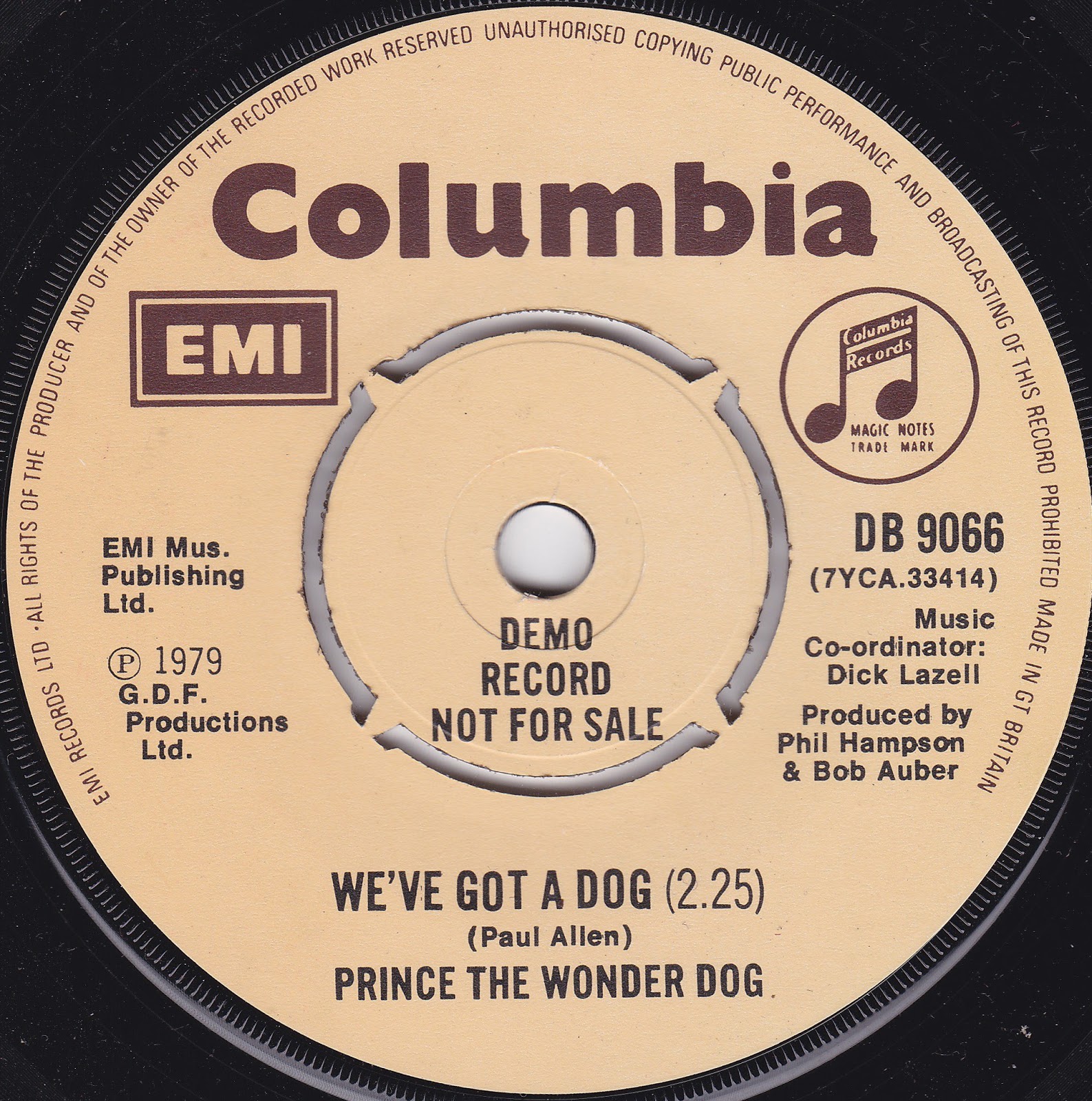 Left and to the Back Prince The Wonder Dog Sausages (Wheels)/ We've