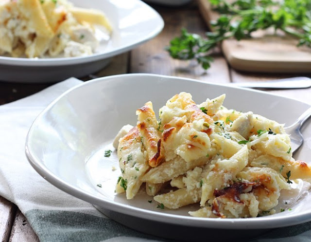 Three Cheese Pasta Bake #dinner #pasta