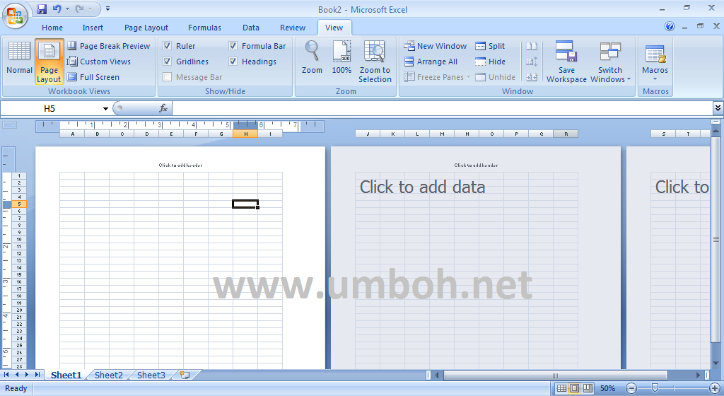 Materi TIK SMA XI | Worksheet Excel 2007