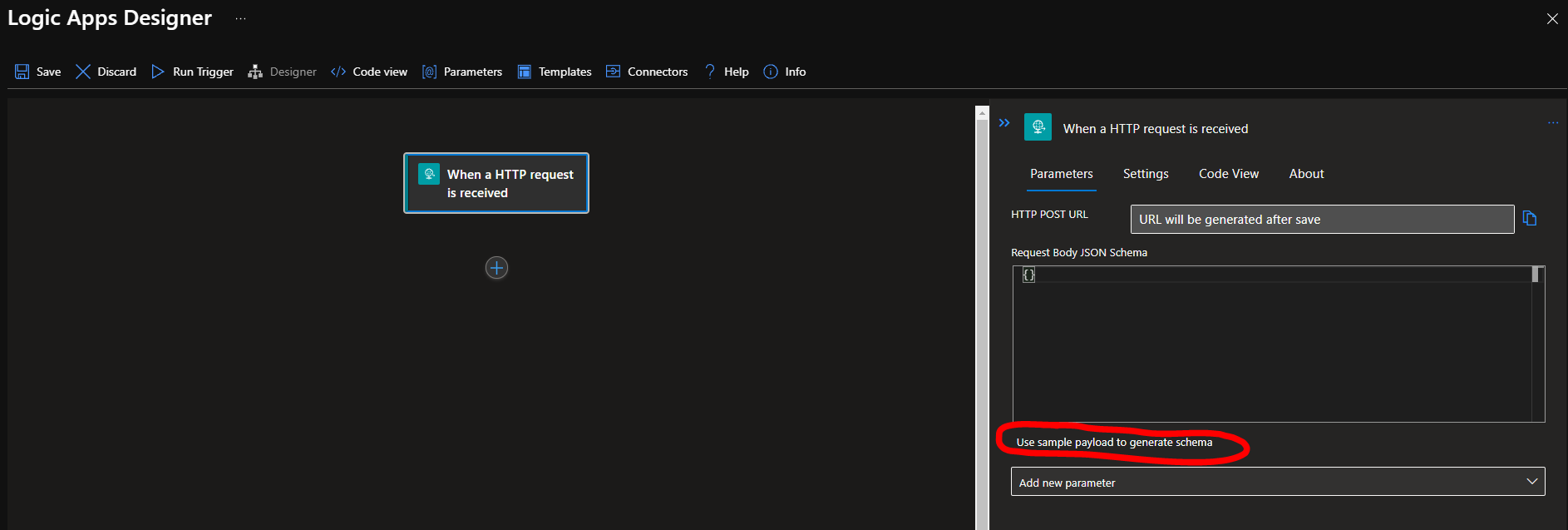 The logic app and the resource graph query