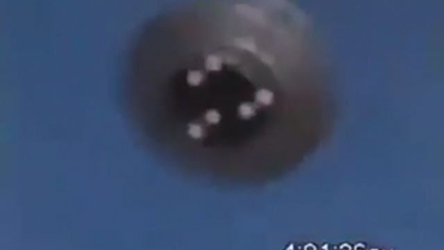 This is the moment the UFO goes over the head of the eye witness.