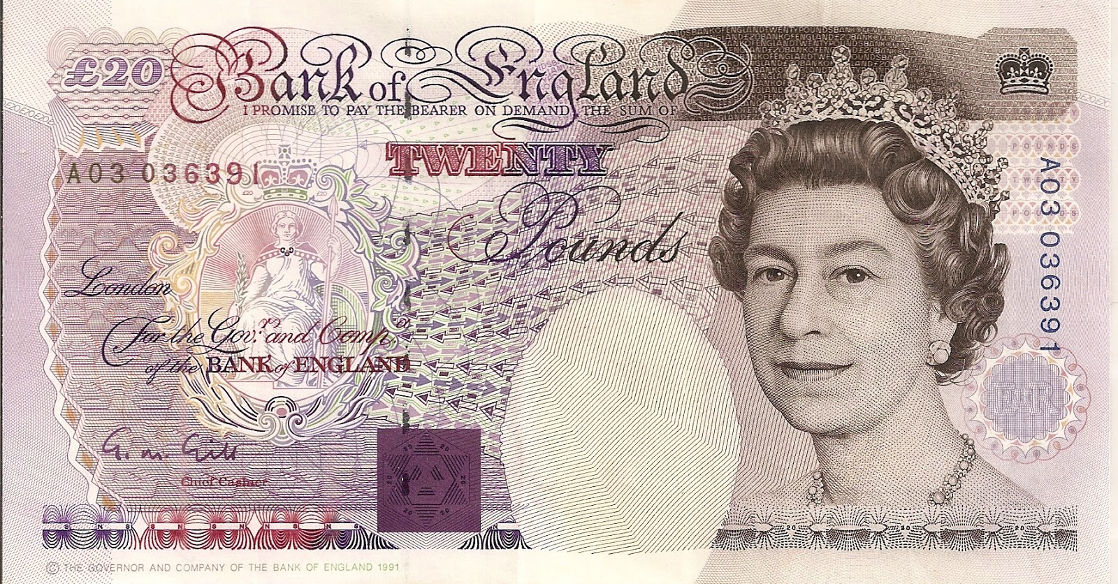 coins and more 373) Michael Faraday A Twenty Pound U.K Banknote