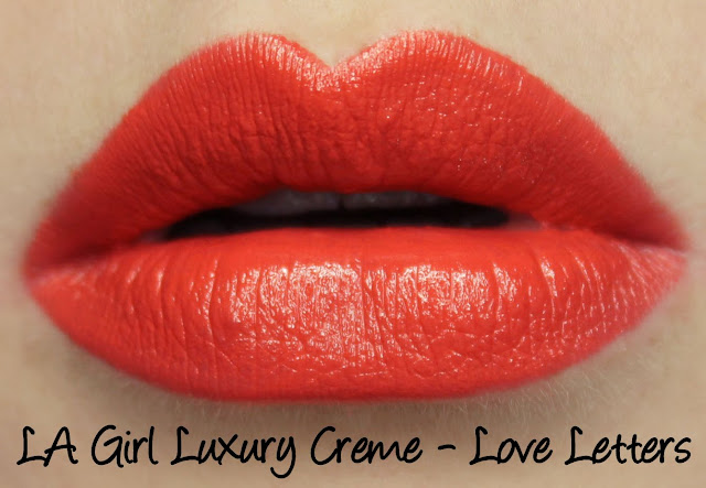 LA Girl Luxury Creme - Love Letters swatches & review