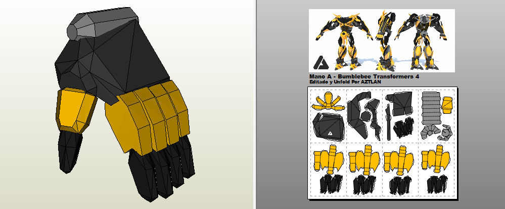 Transormable Paper Optimus Prime Template PAPERROBOTS1999 Optimus prime truck, O