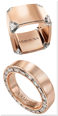 ♦Armoura Trilliant rose gold diamond ring & Arclight baguette cut diamond eternity ring #jewelry #armoura #brilliantluxury ♦Armoura Trilliant rose gold diamond ring & Arclight baguette cut diamond eternity ring #jewelry #armoura #brilliantluxury