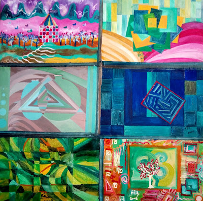 Happy Landscape! Cubism Collage 14! A Few Years of My Life